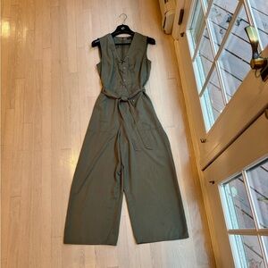 White House Black Market Olive Green Jumpsuit